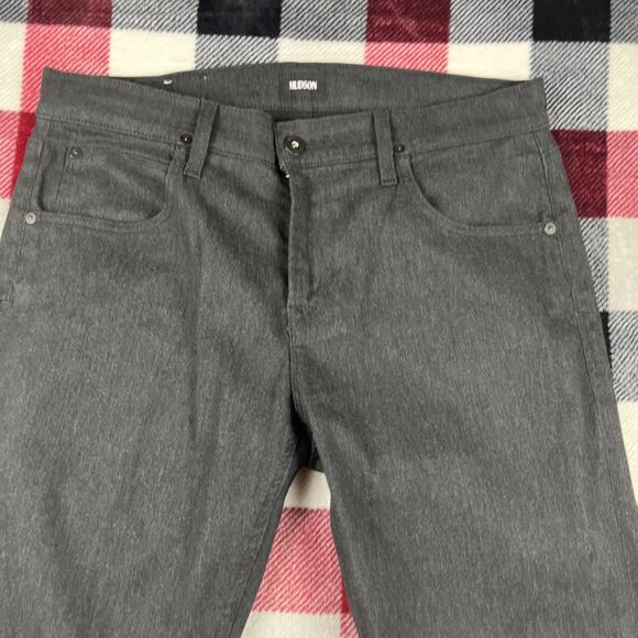 Hudson Jeans Mens 34x34”‎ Dark Gray Blake Slim Straight Denim Zip Fly - Picture 2 of 12